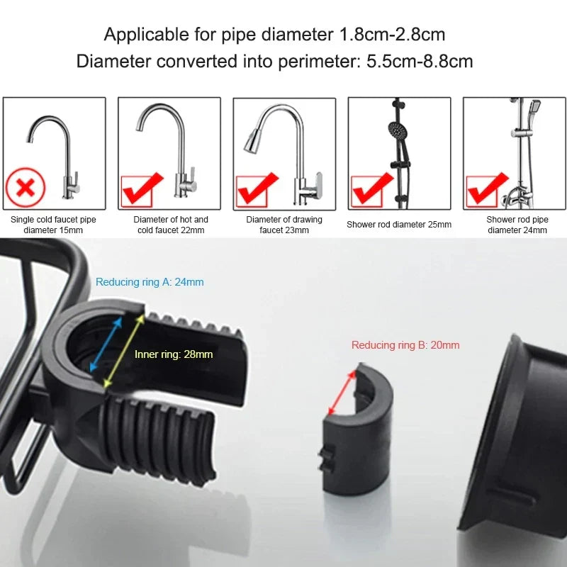 Adjustable Shower Caddy Bathroom and Kitchen Organizer by DecorBites™